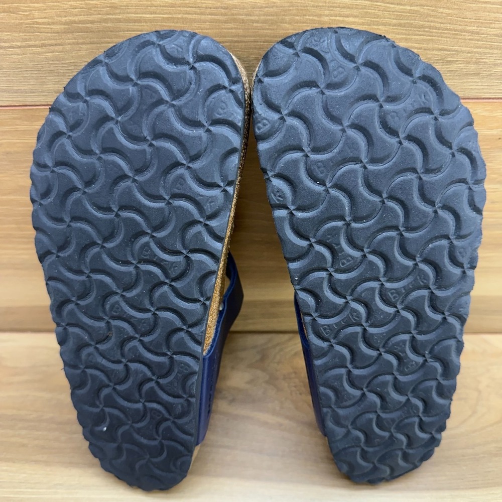 Birkenstock Gizeh Sandals Womens 7 W EU 38 Navy Blue Birko Thong Summer Vacation - Picture 9 of 10